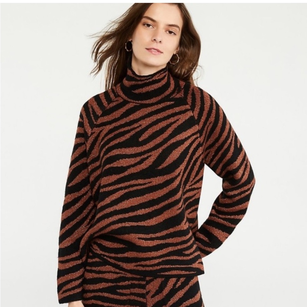 NWT Ann Taylor tiger print sweater. Size M